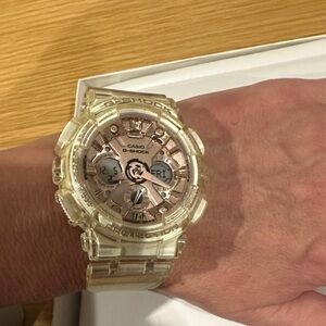 Casio G-Shock Clear Band with Rose Gold Dial